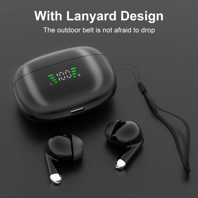 Sp9X bežične Bluetooth slušalice u uho, izuzetno dug vijek baterije, niska latencija za igranje, stereo zvuk s dvostrukim kanalom, vodootporne, Bluetooth 5.4, više od 8 sati reprodukcije