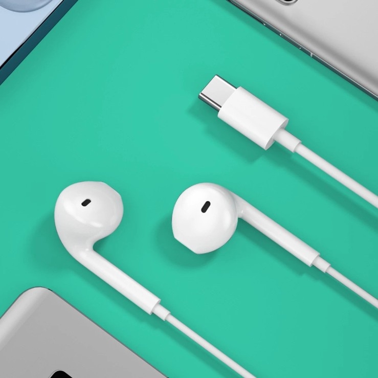 Type-C žične in-ear slušalice s mikrofonem i upravljanjem pozivima, aktivno smanjenje buke, kabel 1,2 m