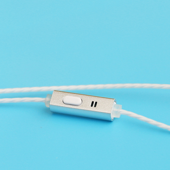 Prozirni bijeli MMCX kabel za slušalice s mikrofonom, regulacijom glasnoće, zamjenski kabel, kompatibilan s iOS i Android