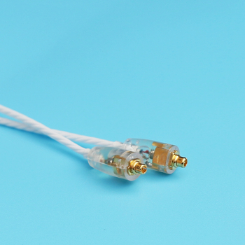 Prozirni bijeli MMCX kabel za slušalice s mikrofonom, regulacijom glasnoće, zamjenski kabel, kompatibilan s iOS i Android