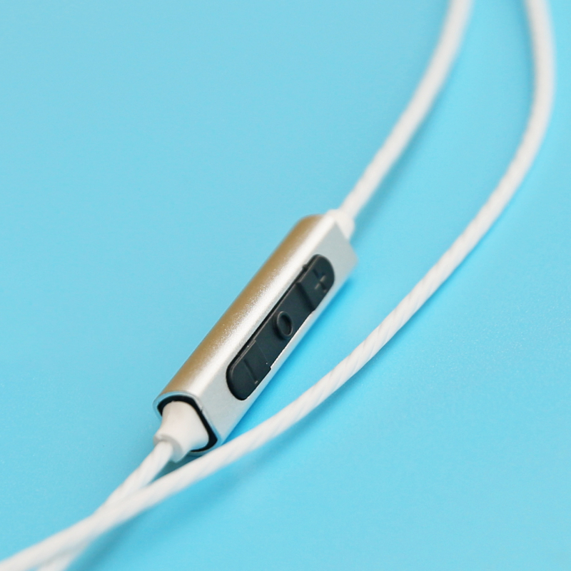 Prozirni bijeli MMCX kabel za slušalice s mikrofonom, regulacijom glasnoće, zamjenski kabel, kompatibilan s iOS i Android