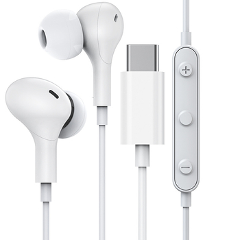Type-C žičane in-ear slušalice s inline kontrolom za gaming i prijenos uživo, kompatibilne s iPhone 15, Huawei i Samsung