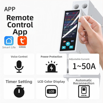 Tuya WiFi/ZigBee Inteligentný Prepínač s Meraním, Časovačom a Reléom, LCD Energetický Merač, Diaľkové Ovládanie cez Aplikáciu