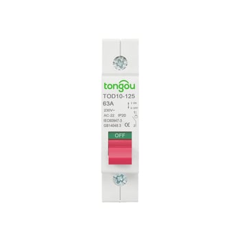 TONGOU TOD10-125 1P 63A Διακόπτης Απομόνωσης – Κύριος Διακόπτης