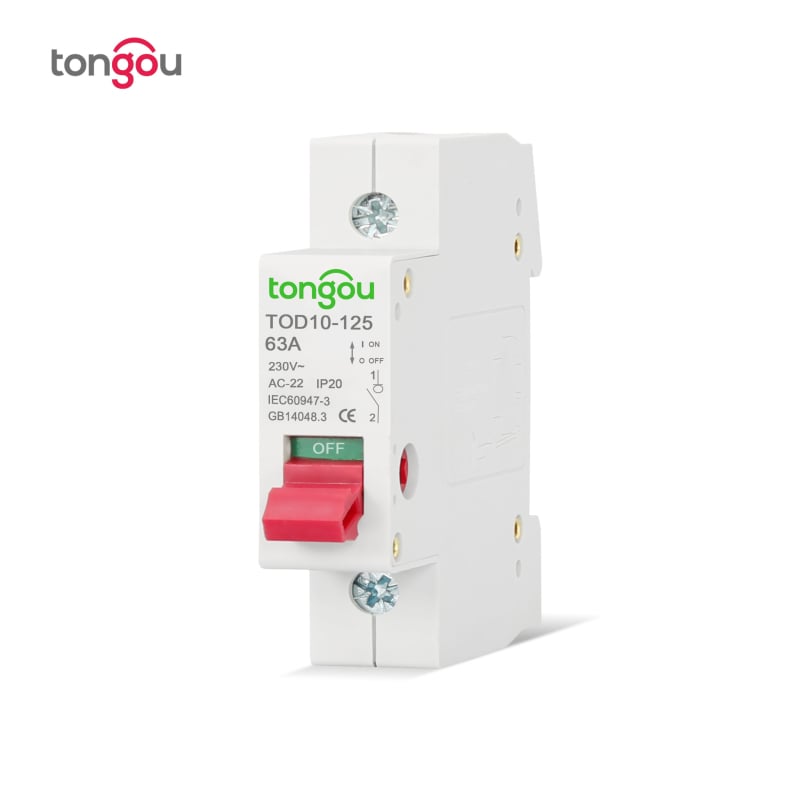 TONGOU TOD10-125 1P 63A Διακόπτης Απομόνωσης – Κύριος Διακόπτης