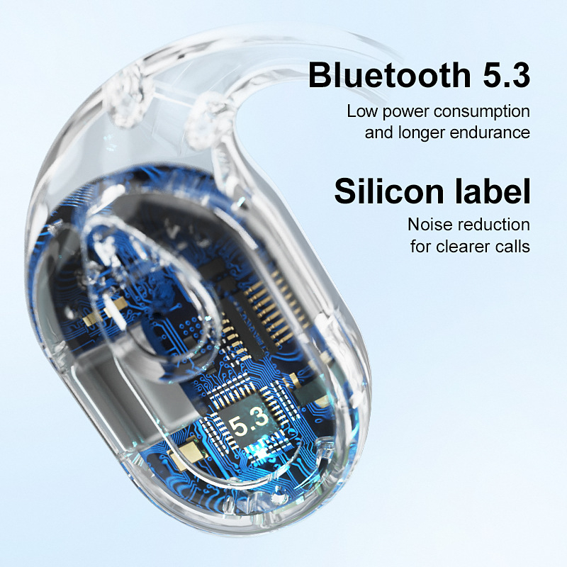 OWS Bluetooth slušalica za uho, bežična, velika baterija, jednostrani otvoreni dizajn, udobna za dugotrajno nošenje, tip s klipsom za uho