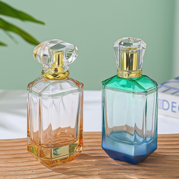100 ml átlátszó üvegű permetezőflakon kupakkal és pumpával, kozmetikumokhoz (tonik/krém)