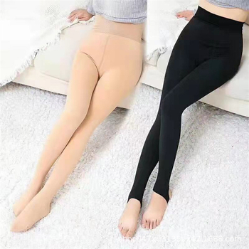 Ženske najlon leggings s flisom, zimi, debele, jednobojne, otporne na mrlje