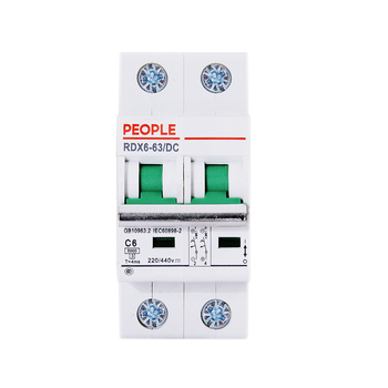 People's Electrical RDX6-63DC DC250V 2P 3A 6A 10A 16A 32A 63A Miniaturni prekidač