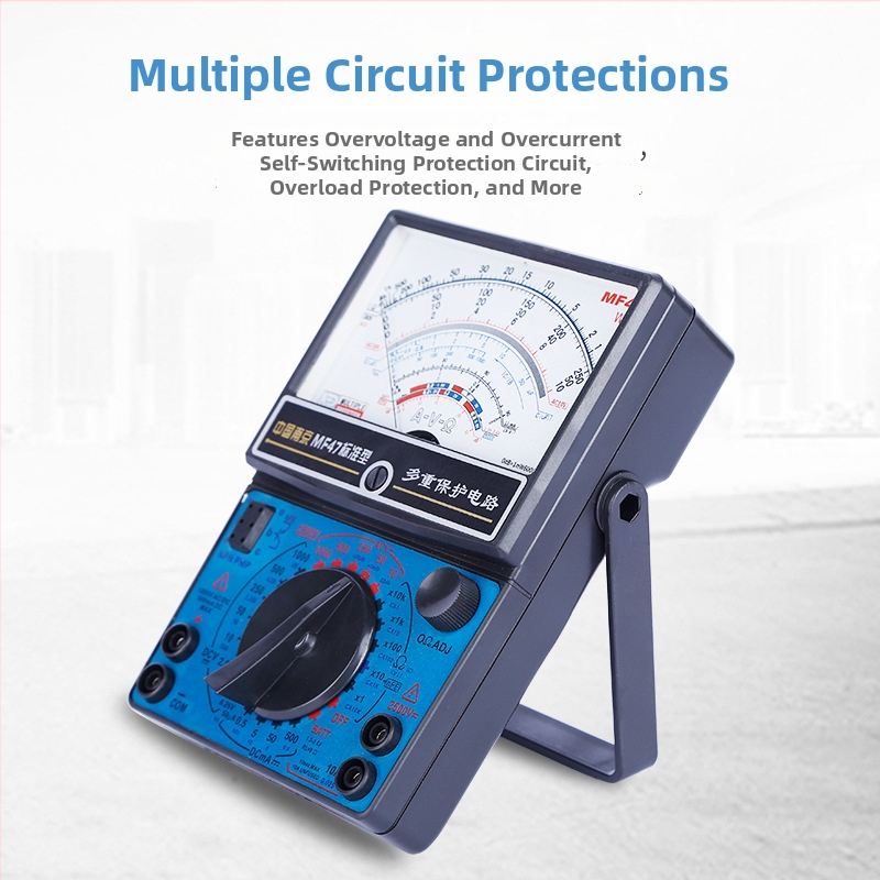 Weihua MF47 analóg multimeter - vysoká presnosť, mechanický, viacfunkčný, ochrana proti spáleniu
