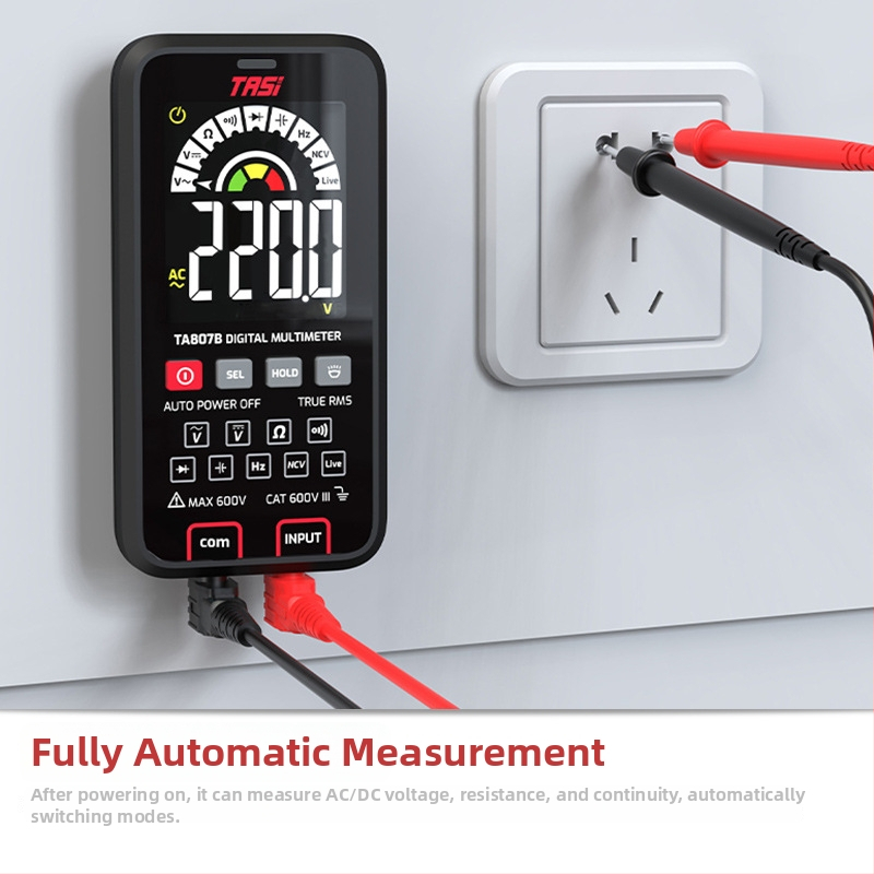 Tians TA807A Ultra-tenký digitálny plne automatický multimetr s veľkým displejom pre elektrikárov