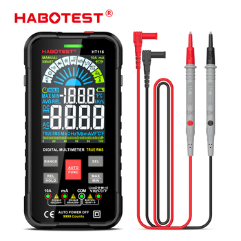 Habotest HT116 Nagy kijelzős intelligens digitális multiméter ampermérővel és automatikus mérési tartománnyal