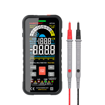 Habotest HT116 Nagy kijelzős intelligens digitális multiméter ampermérővel és automatikus mérési tartománnyal