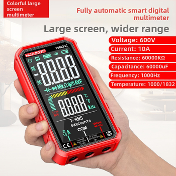 Digitálny multimeter s veľkou obrazovkou, nabíjateľný, plne automatický, vysoká presnosť, inteligentná ochrana proti prehriatiu, meranie napätia a prúdu, pre elektrikárov