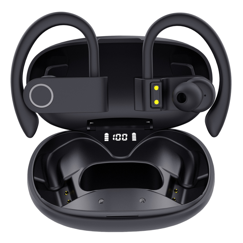 JHO A9S bežična Bluetooth slušalica s digitalnim zaslonom, kuka za uho, in-ear, potlačivanje buke, IPX4, trajanje baterije više od 8 sati