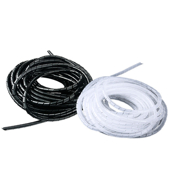 PE spiralna plastična cijev za kabelske snopove, navijajući cijev, promjer 4–30 mm, crno-bijeli izolacijski omotač