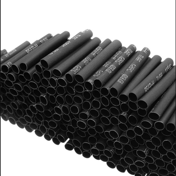 Hőre összehúzódó izolációs csövek, fekete, 5 mm átmérő, 20 mm hosszú, 420 darab, zacskóban