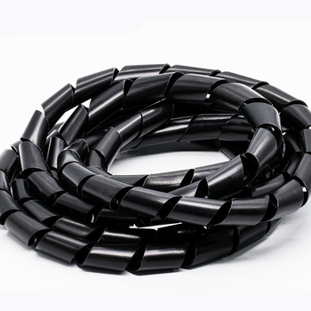 PE kabelska zavojna cijev za vodiče, plastična spiralna izolacijska cijev, prozirno crno-bijela, 4-30 mm