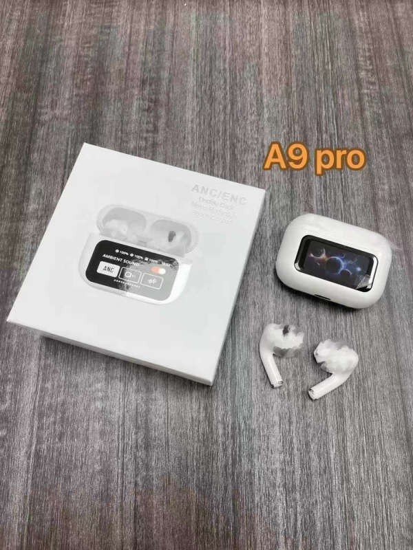 A9pro Bluetooth slušalice, pet generacije s ANC-om za smanjenje buke, duga baterija, višenamjenske s koloriranim zaslonom na dodir