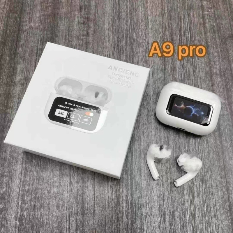 A9pro Bluetooth slušalice, pet generacije s ANC-om za smanjenje buke, duga baterija, višenamjenske s koloriranim zaslonom na dodir