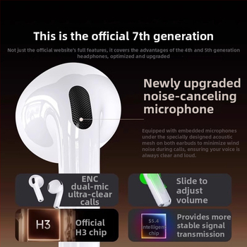 Bežične Bluetooth 7. generacije in-ear slušalice s dugim trajanjem baterije i aktivnom redukcijom šuma