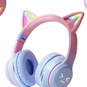 Xianxi Cartoon Bluetooth bezжични слушалки с LED осветление, активно шумопотискане, микрофон, дълга автономност, за мобилни устройства и компютри