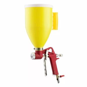 Pistol pneumatic de pulverizat cu pâlnie din plastic pentru vopsire exterioară cu relief
