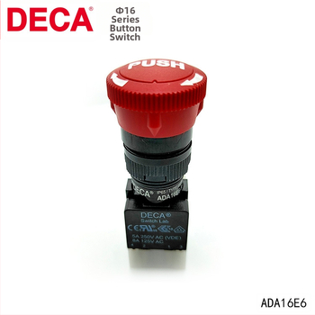 DECA ADA16E6-R22-C10R núdzový tlačidlový spínač IP65