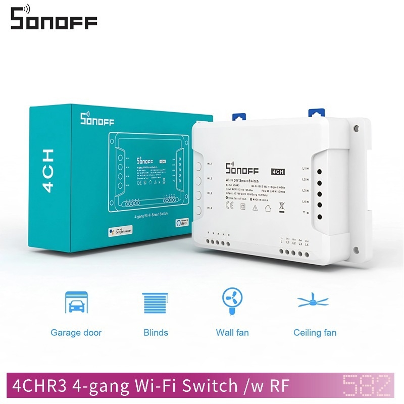 Sonoff 4CH R3 pametni Wi‑Fi prekidač s aplikacijom, daljinskim upravljanjem i planiranjem
