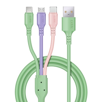 PVC produženi kabel tri u jedan za punjenje s Lightning, Micro USB i USB-C, duljina 0,5–1 m, brzo punjenje, 3A podatkovni kabel