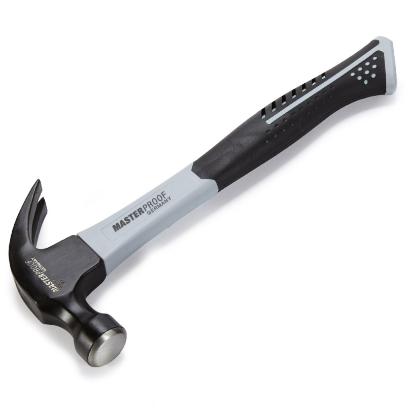 Myside MASTERPROOF Claw Hammer – Nail and Woodworking Hammer with Fiber Handle, Explosion-Proof, Right-Angle, Compact