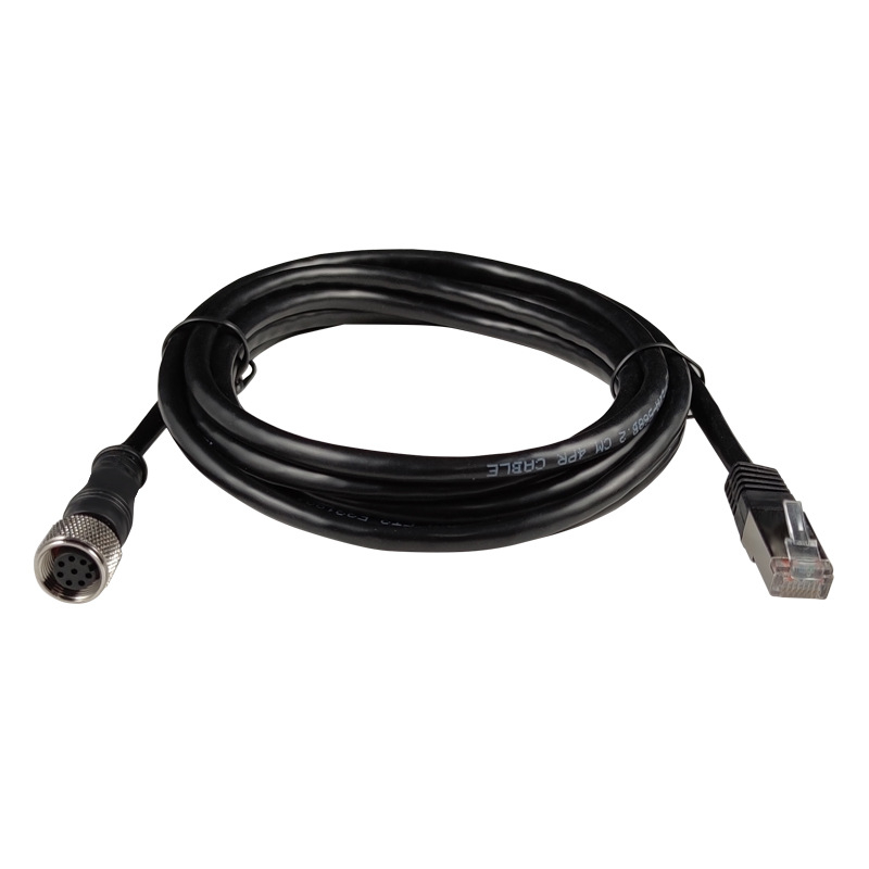 M12 ženski RJ45 industrijski kabel za kameru, 8 žica, gigabitna mreža, vodootporan konektor, tip D