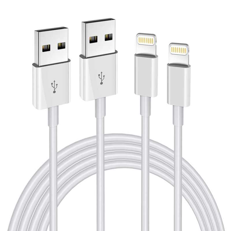 Romoss kabel za Apple za punjenje s Lightning i Mini USB priključcima, USB podatkovni kabel, brzo punjenje, 3C potvrda, duljina 1–2 m, bijela