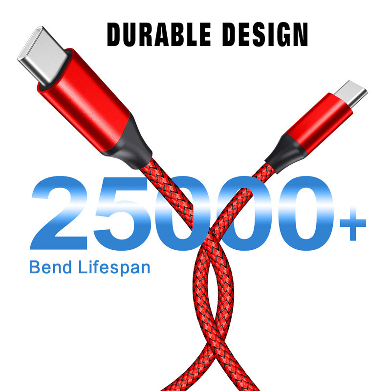 USB-C na USB-C kabel za punjenje Apple 17, pleteni od aluminijske legure, brzo punjenje 100W–240W