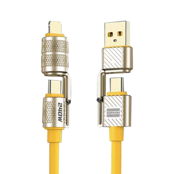 240W kabel za podatke s brzim punjenjem, 4-u-1 za Huawei, Android i Apple telefone i tablete, s Lightning i USB-C priključcima