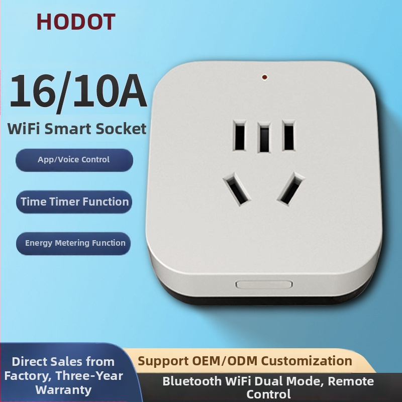 Tuya inteligentná Wi-Fi zásuvka 16A s meraním výkonu, diaľkovým hlasovým ovládaním a časovačom zapínania/vypínania
