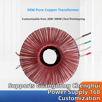 Vysoko výkonný toroidálny transformátor s izoláciou a vodotesným prstenovým jadrom pre audio aplikácie, 3–15 kW
