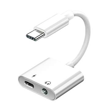 Adaptor USB-C la 3,5 mm pentru căști, 2 în 1, încărcare rapidă, compatibilitate înaltă, compatibil cu Apple, Huawei, Xiaomi, Samsung, Oppo, Vivo