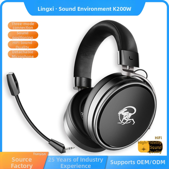Micro Sound K200-w gaming headset, bežično 2.4 GHz i Bluetooth povezivanje, redukcija buke, odvojivi mikrofon, zvuk razine monitora