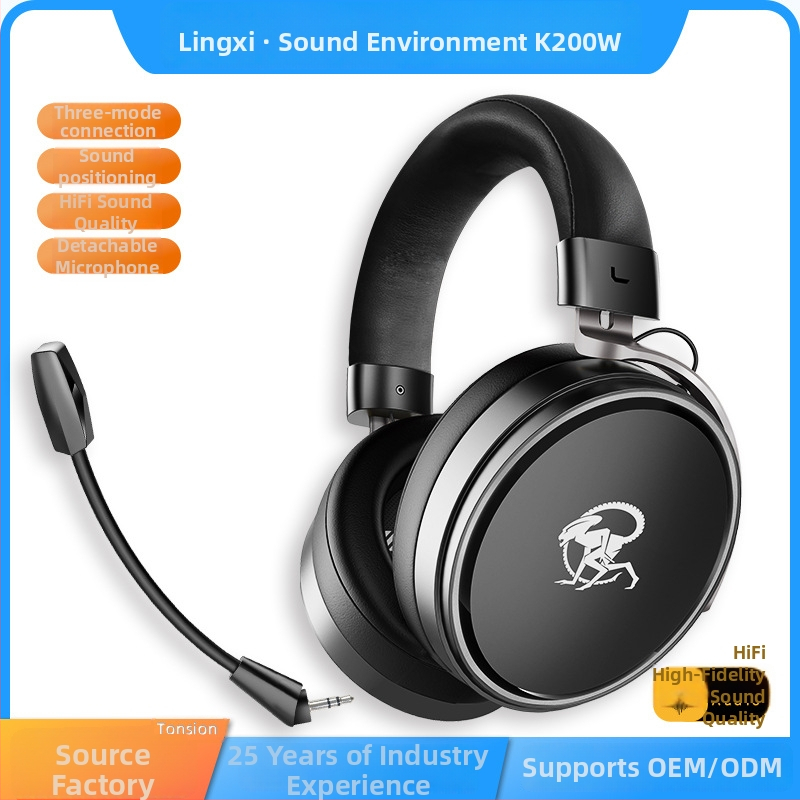 Micro Sound K200-w gaming headset, bežično 2.4 GHz i Bluetooth povezivanje, redukcija buke, odvojivi mikrofon, zvuk razine monitora