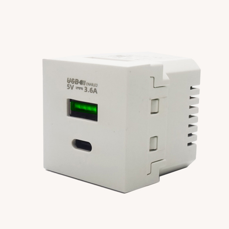 DEYCO UPS Okos bútorasztal töltőállomás Type-C porttal és beépített USB porttal