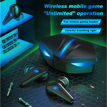 K55 privatni model bežične Bluetooth slušalice za igre, e-sport, jedno ili dvostruko uho, niska latencija, TWS, Bluetooth 5.0, IPX7, trajanje baterije 4–8 sati