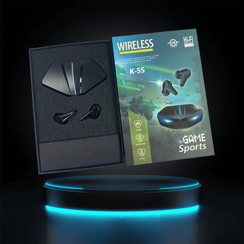 K55 bežične gaming slušalice s niskom latencijom, Bluetooth, dugi vijek baterije, aktivno poništavanje šuma, in-ear dizajn