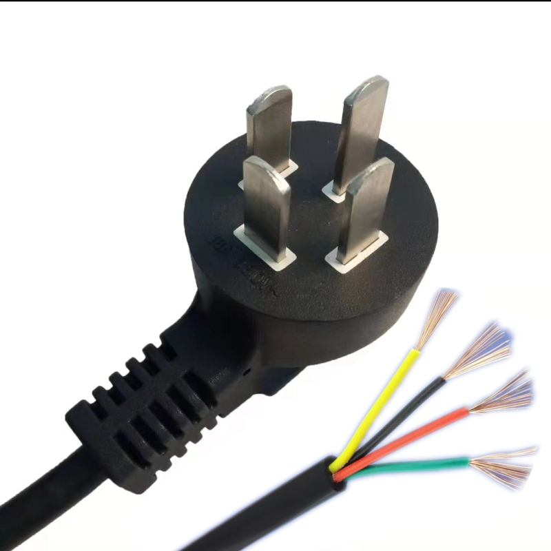 PSB-20 četvero-pin napajanje utikač za stolnu lampu, crna, kabel 1,5 mm²