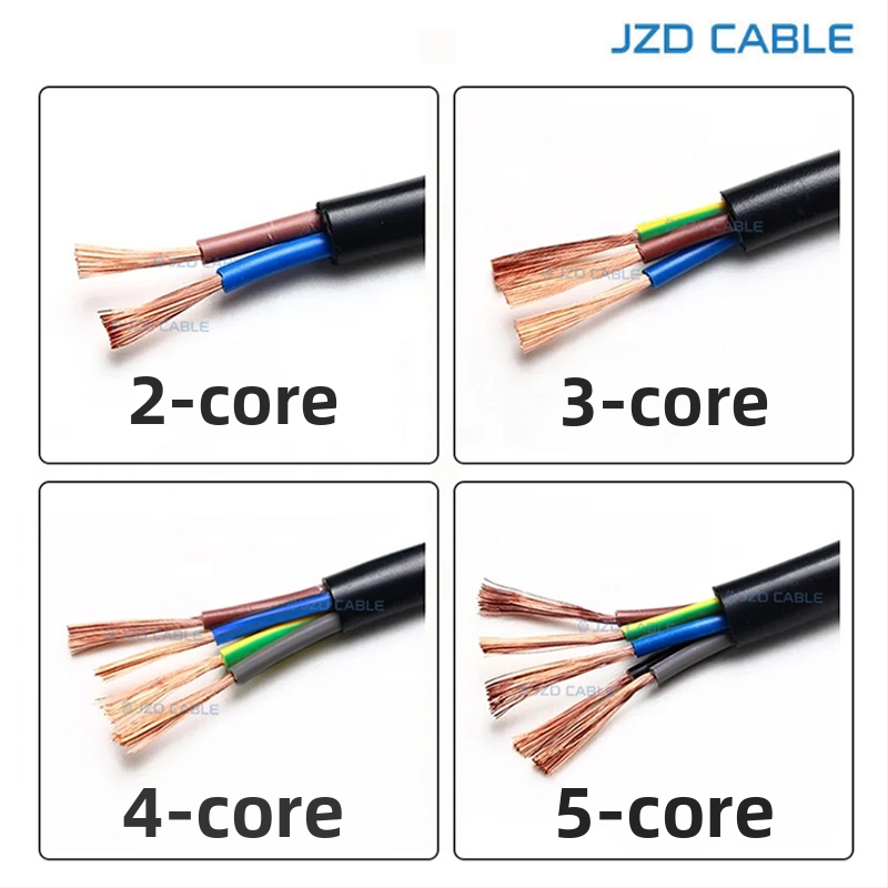 H05VV-F меден кабел с 5 ядра, 5G, сечения 1,5/2,5/4/6 мм², PVC обвивка, европейски стандарт, сертифициран по VDE
