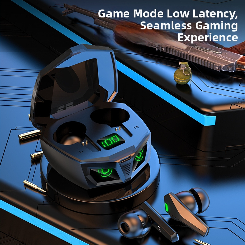 Bežične Bluetooth slušalice za esports s niskom latencijom, dugim trajanjem baterije i redukcijom šumova, in-ear