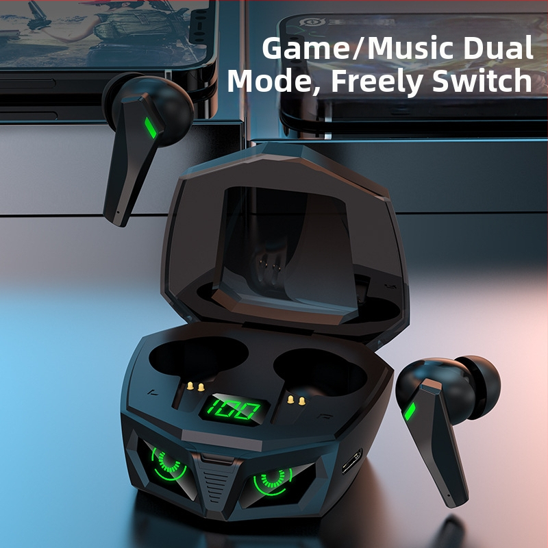 Bežične Bluetooth slušalice za esports s niskom latencijom, dugim trajanjem baterije i redukcijom šumova, in-ear