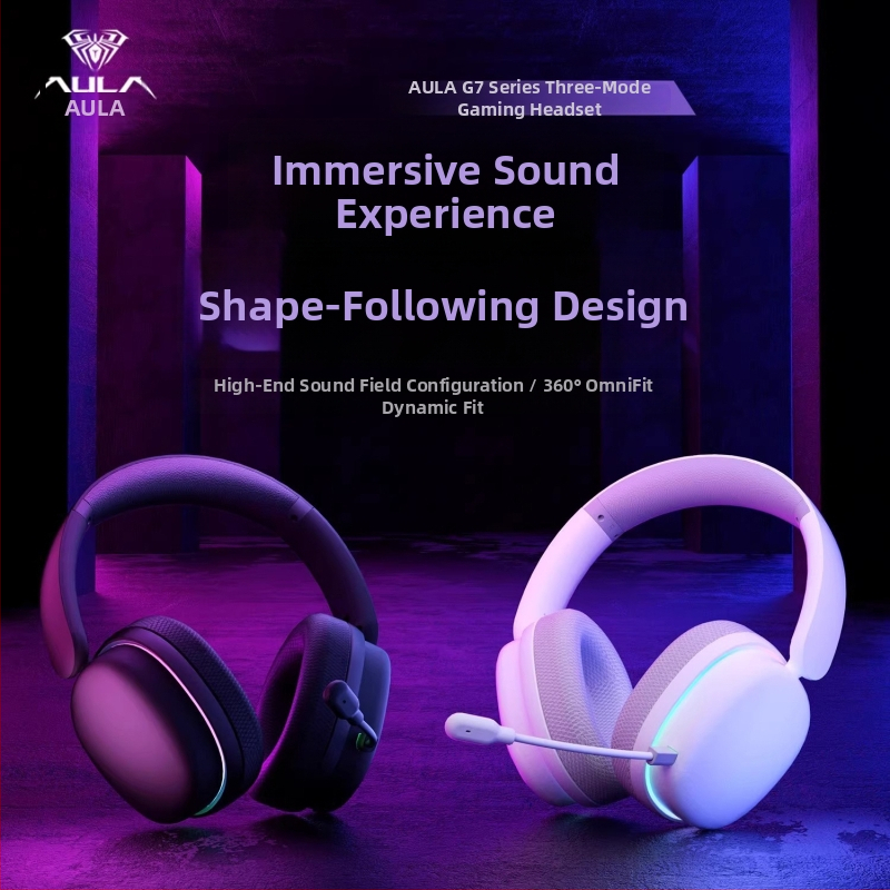 Wolf Spider G7Pro bezdrôtové slúchadlá s Bluetooth, tri režimy potlačenia hluku, vysokokvalitný zvuk a mikrofón pre nízku latenciu pri hraní
