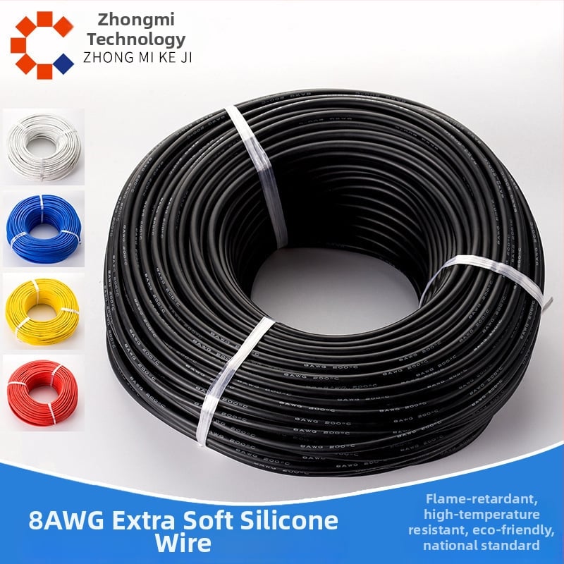 8 AWG mekani silikon kabel za EV bateriju, cinkani bakar, presjek 8 mm²