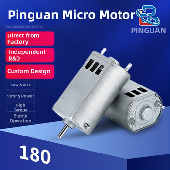 F180 DC mikromotor s kefkami pre vákuum/vzduchovú pumpu, plochá hlava pedikúrneho nástroja, holiaci strojček a malý motor pre model lietadla